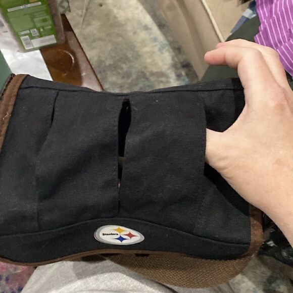 New NWT Legacy NFL Branded Steelers Beer Caddy Cooler w/ Opener Waxed Cotton - Picture 6 of 6